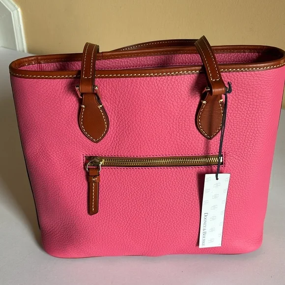 RARE Dooney & Bourke Pink Leather, Richmond Shopper - Picture 5 of 14